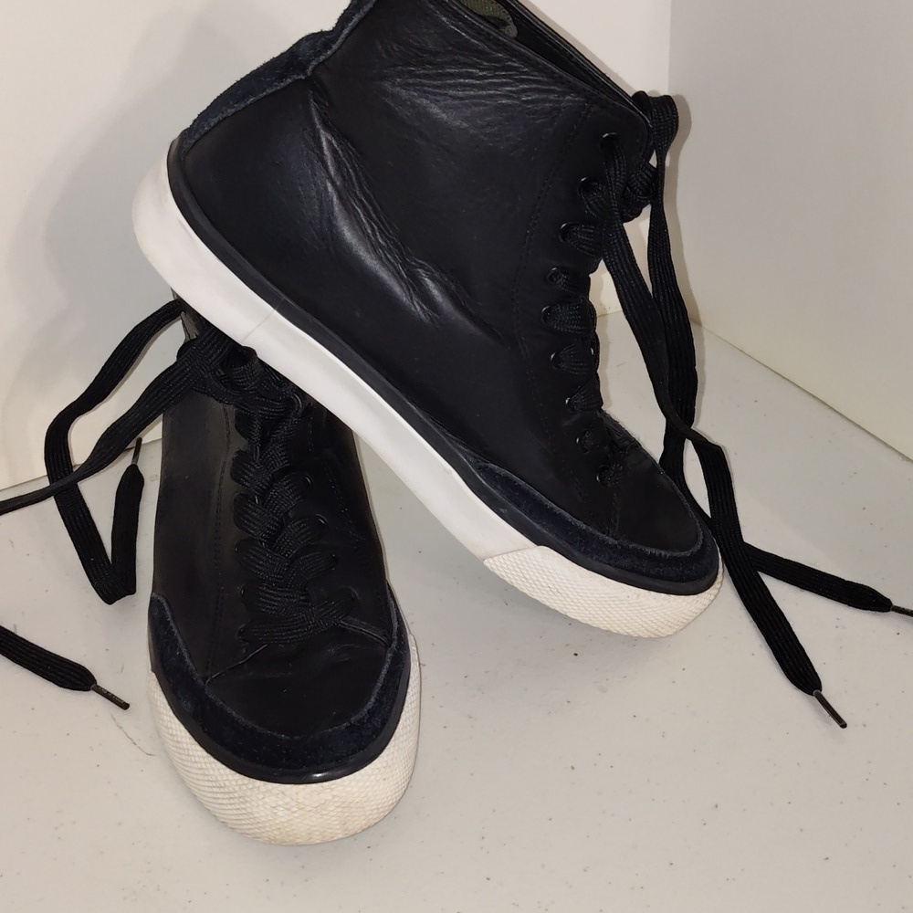 Rag & Bone High Top Sneakers 39.5 leather black